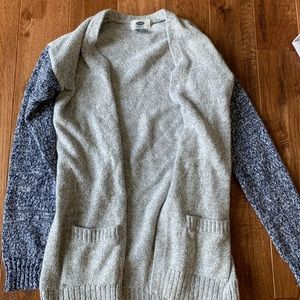 Grey and blue old navy cardigan